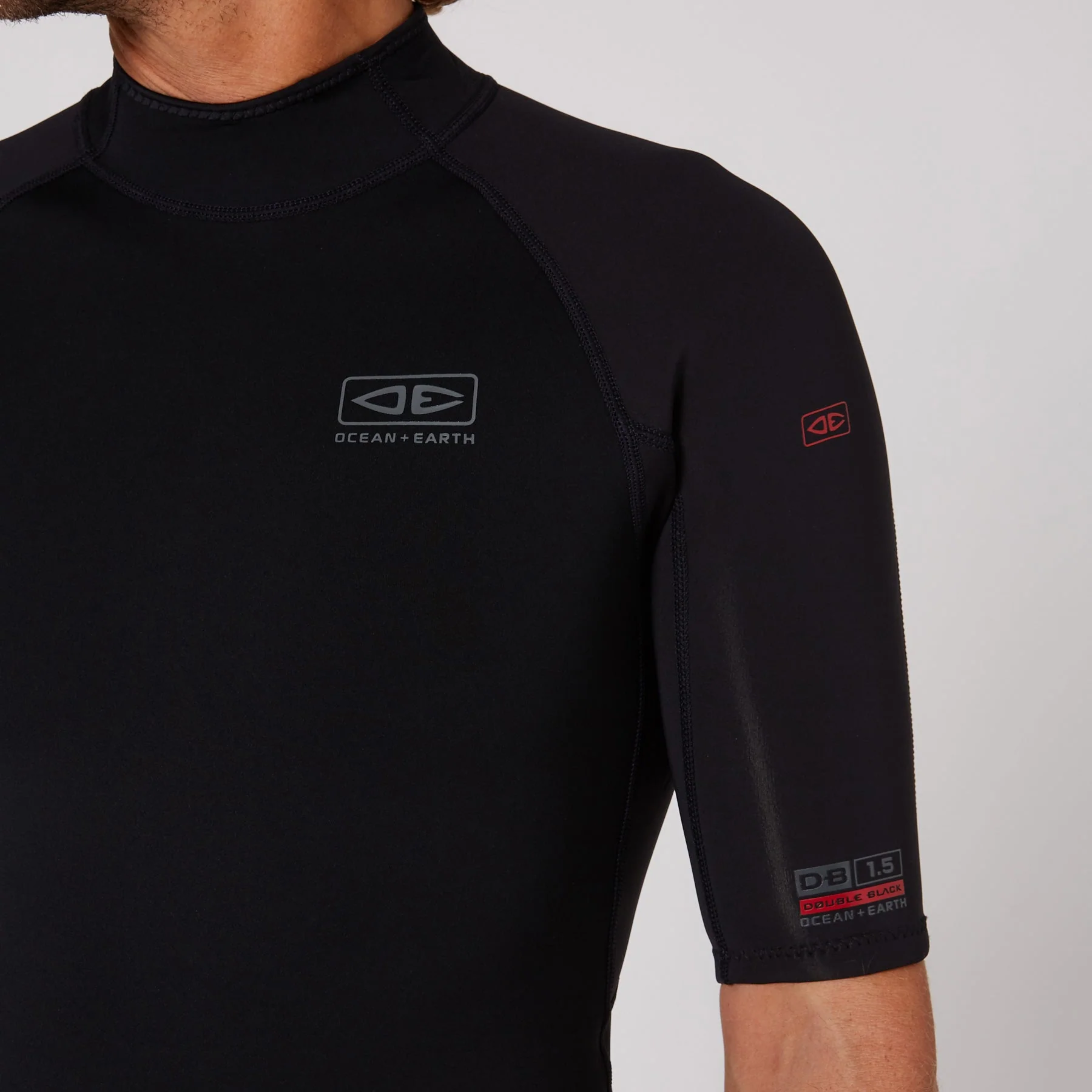 Top Néoprène OCEAN EARTH 1.5mm Manches Courtes Double Black